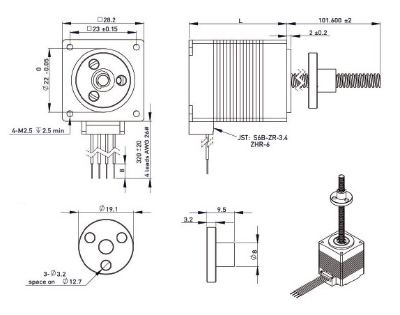 28mm ʽ˿˲γߴͼ